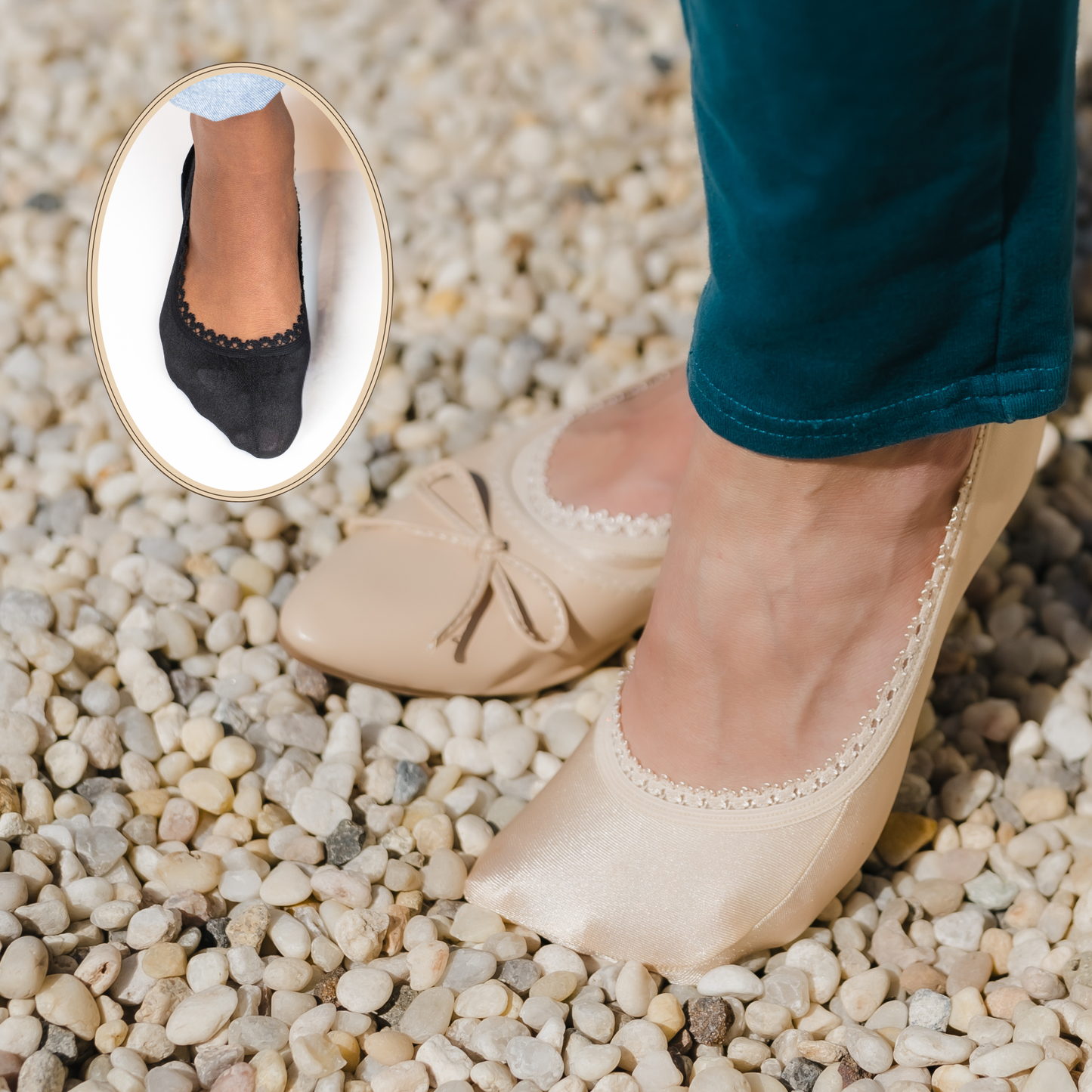 5-PACK: MOST POPULAR | Black & Nude/Sand, No-Show Socks, Footie Socks for Dress Shoes, Mix & Match