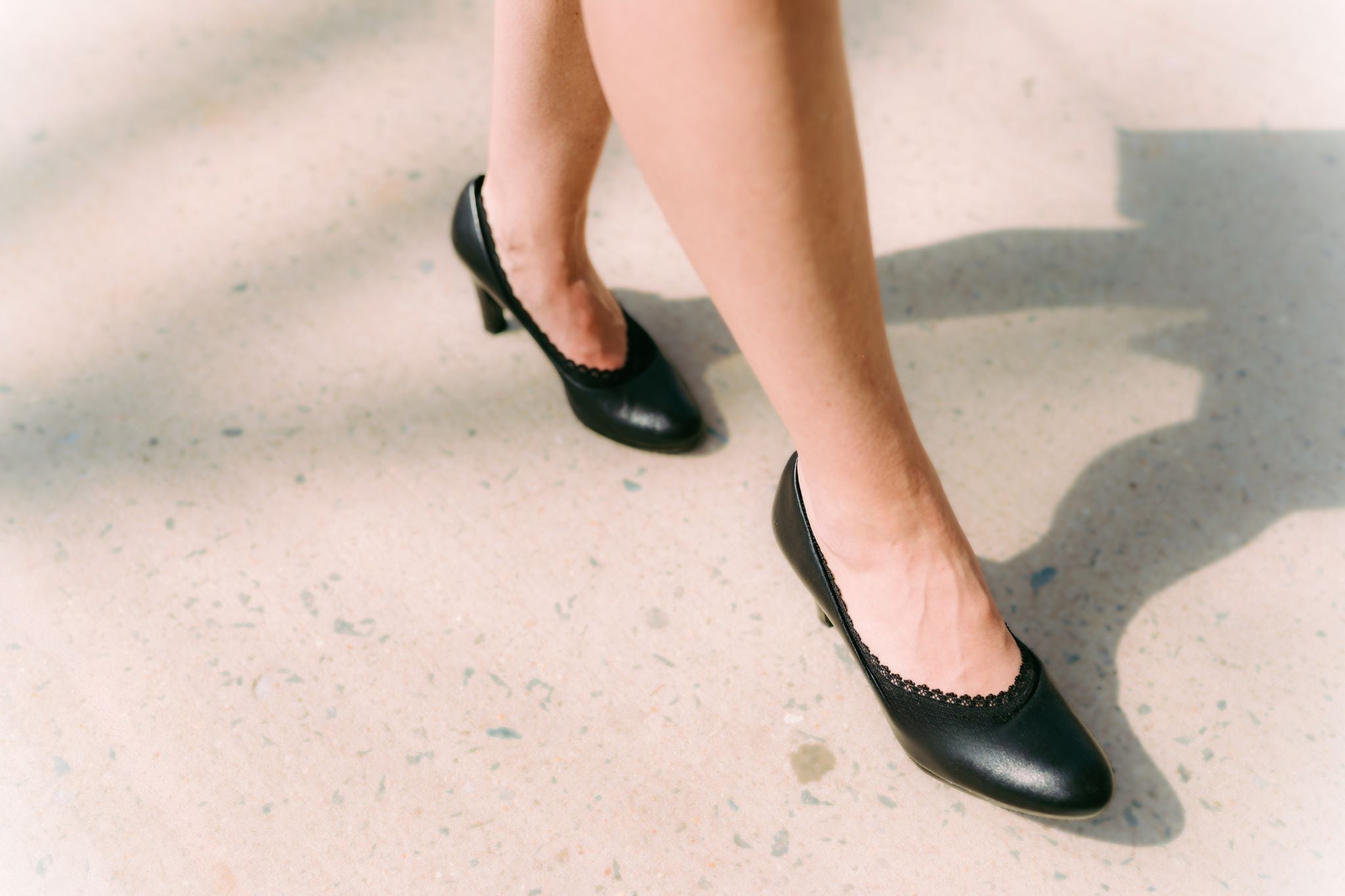 Arnacci no-show low show sock inspired by lingerie for dress shoes, heels, flats and loafers.