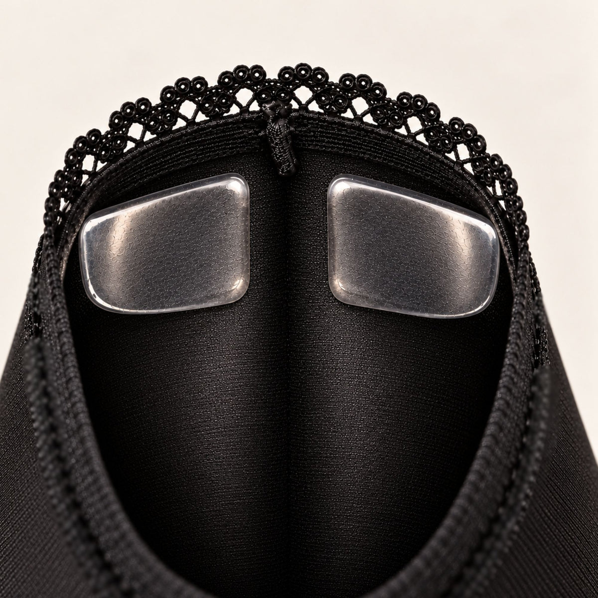 Arnacci women's no-show footie sock featuring two silicone heel grips designed to help keep the sock in place.