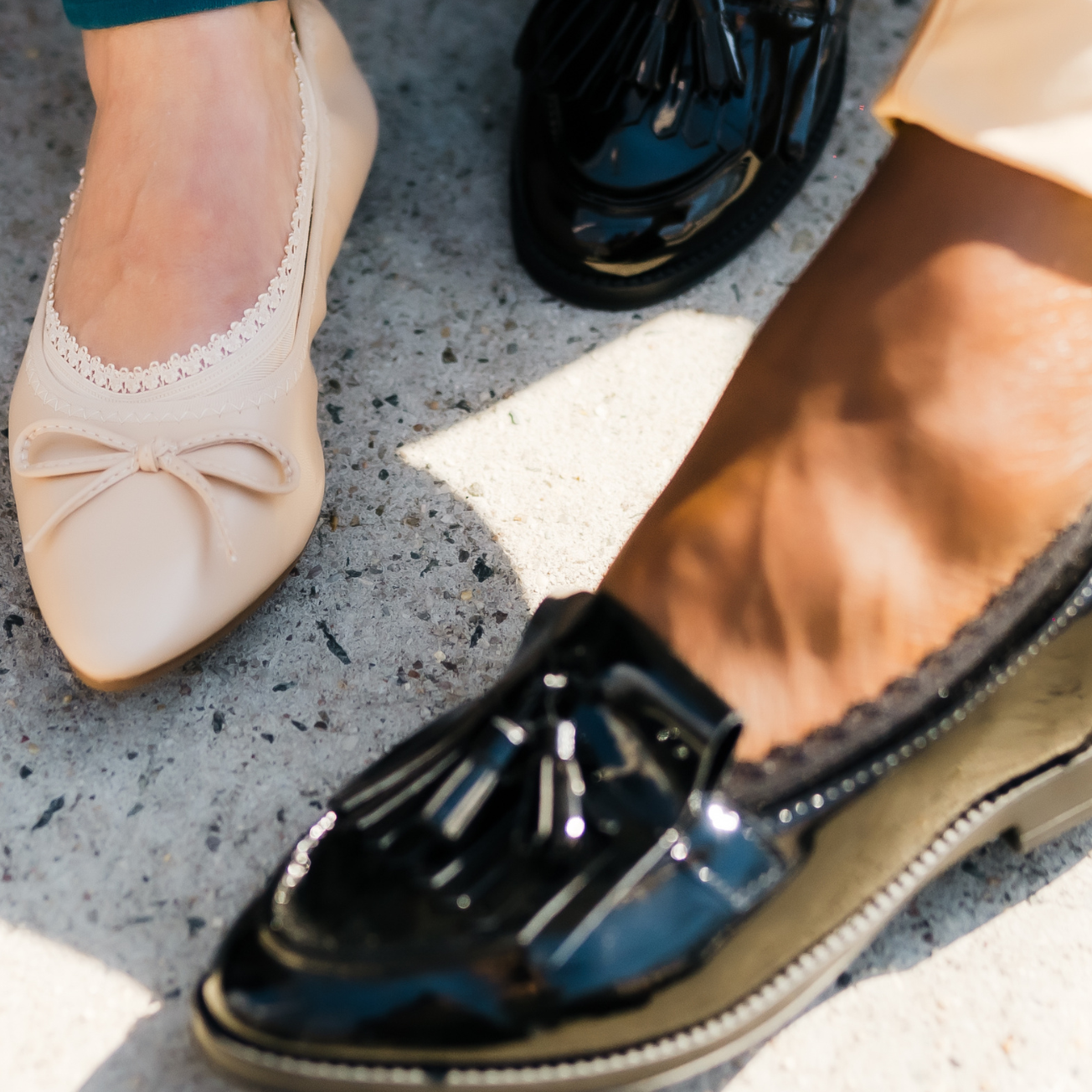 Black woman wearing black footie and white woman wearing nude footie - Arbella Style Duo Pack